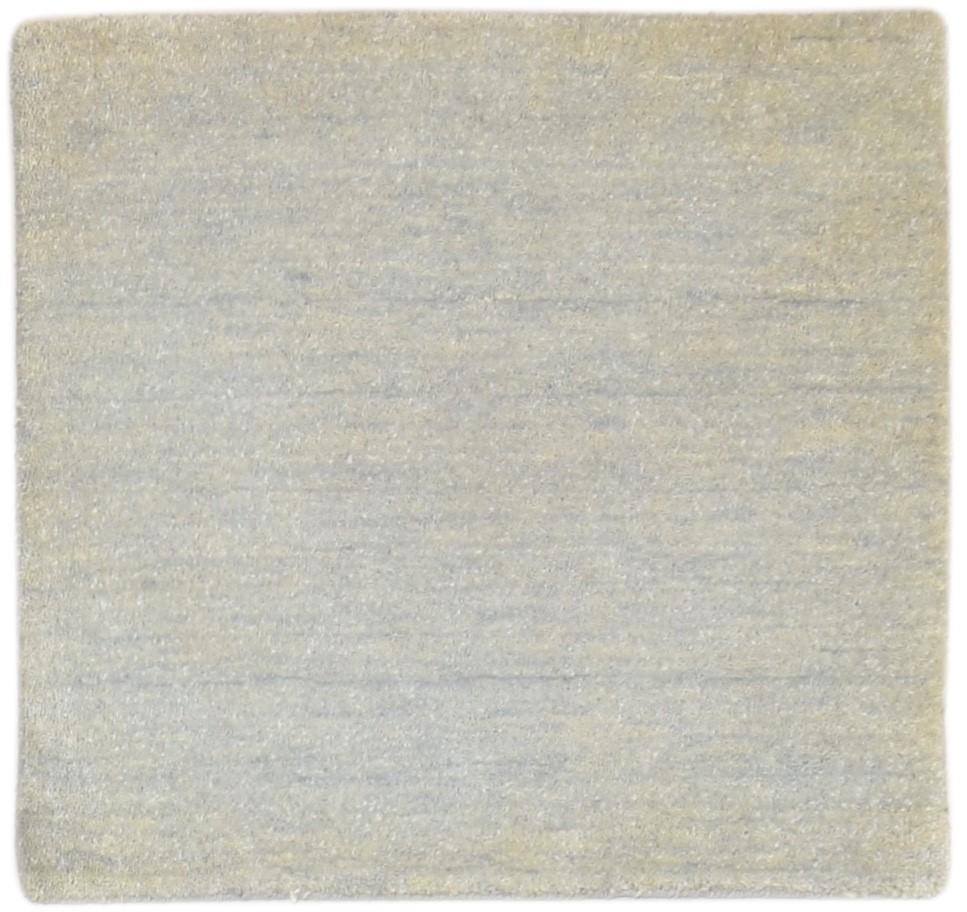 Grey Wool / Silk Rug 2X2 Modern Hand Knotted Scandinavian Solid Small Carpet   7864131649685