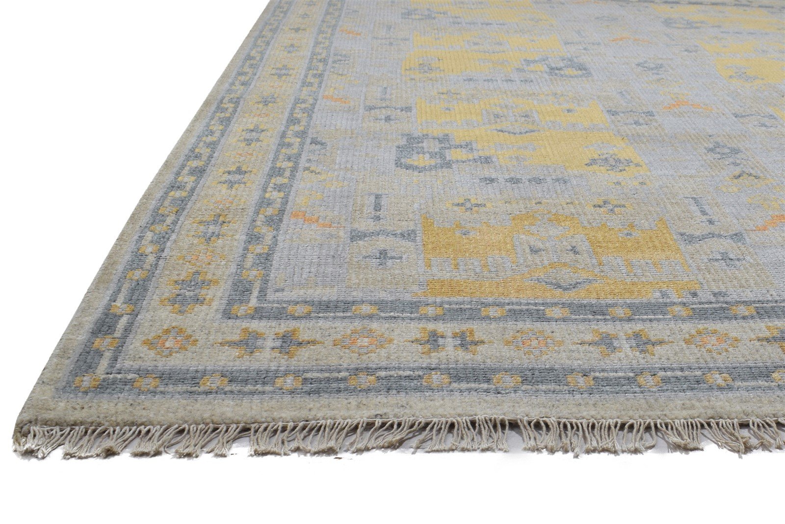 Grey Wool / Silk Rug 5X8 Persian Hand Knotted Oushak Oriental Room Size Carpet   7864157241493