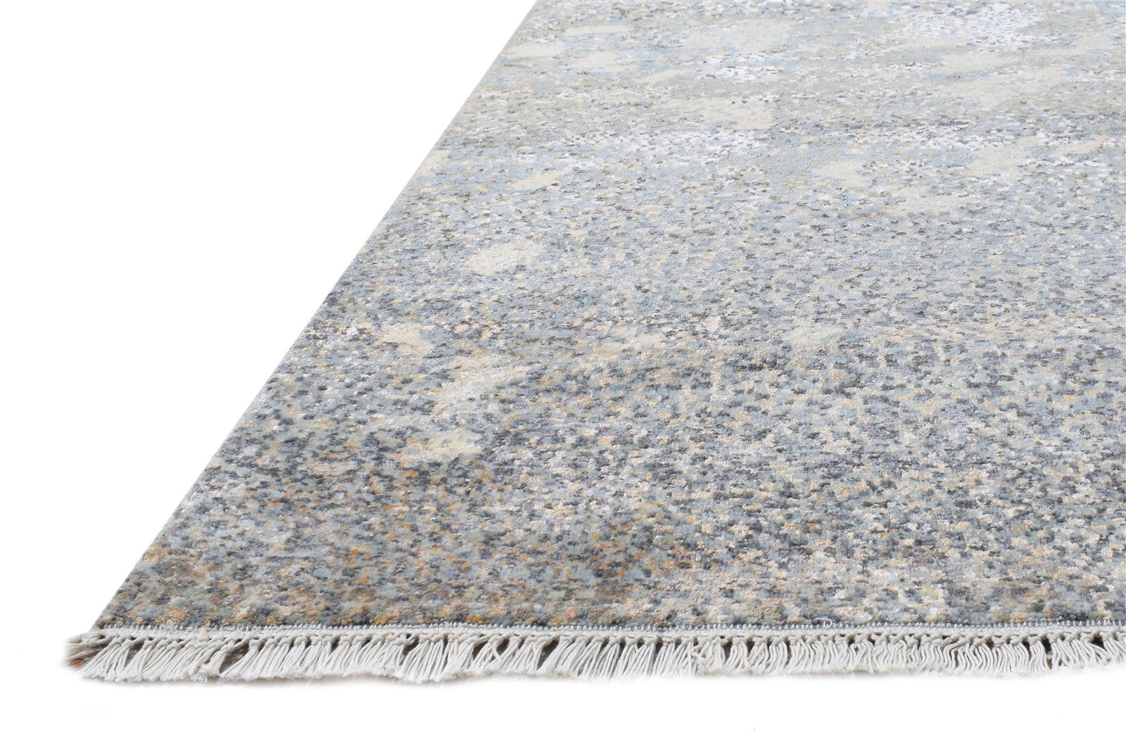 Grey Wool / Silk Rug 8' X 10' Modern Hand Knotted American Modern Large Carpet   7864598167701