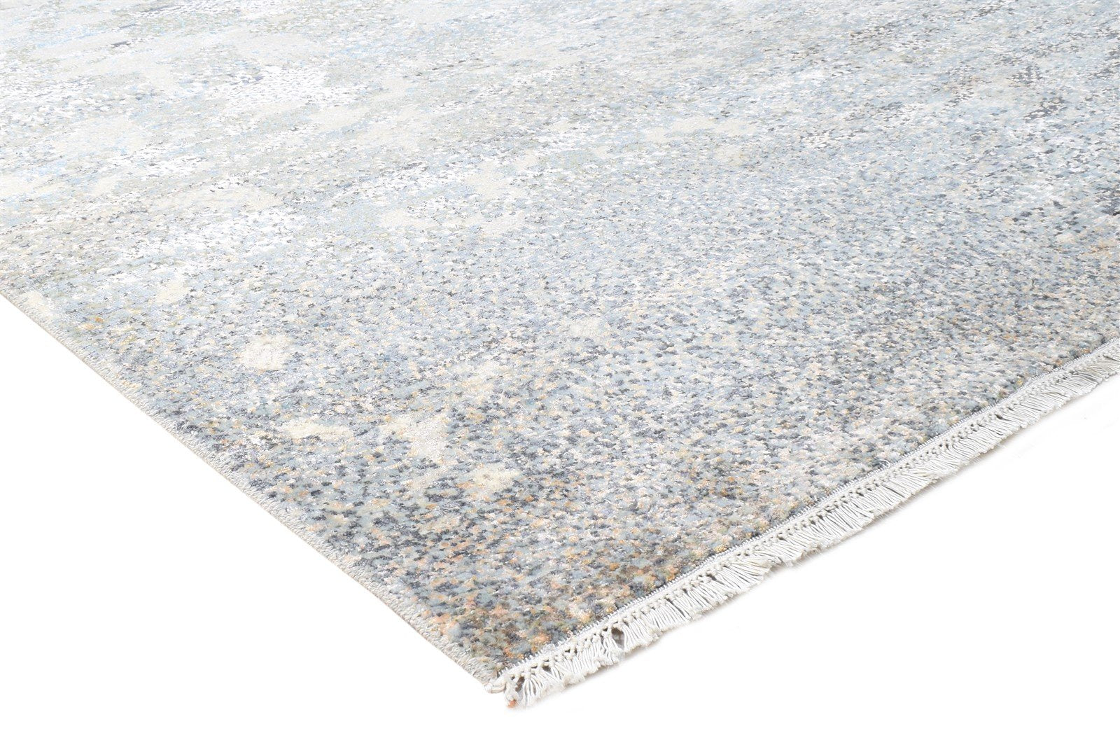 Grey Wool / Silk Rug 8' X 10' Modern Hand Knotted American Modern Large Carpet   7864598167701