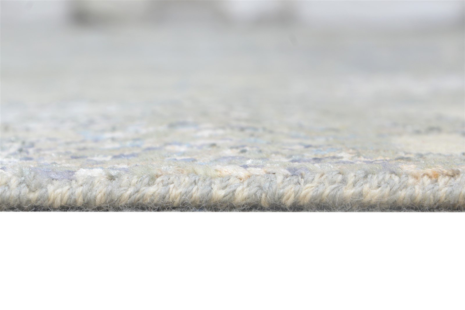 Grey Wool / Silk Rug 8' X 10' Modern Hand Knotted American Modern Large Carpet   7864598167701
