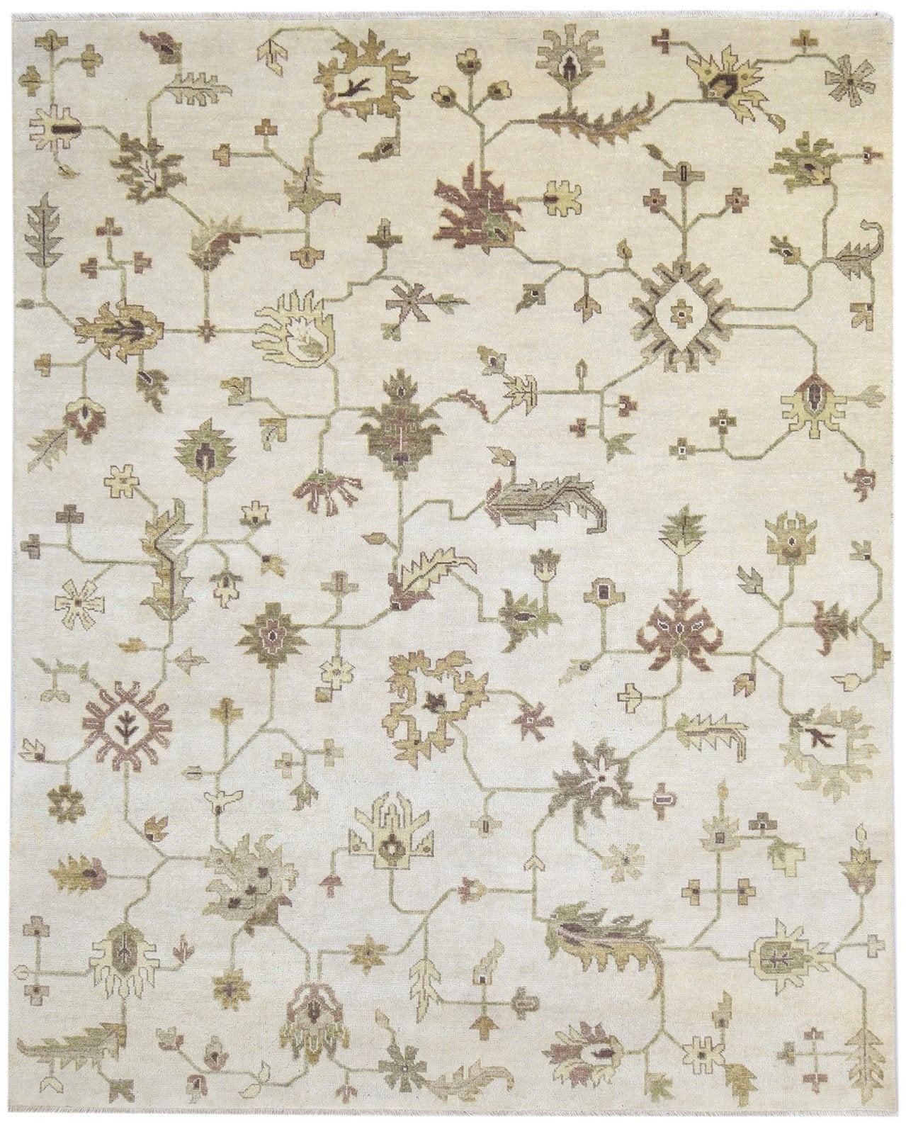Gunilla 8' X 9' Rug Wool Sand Persian Hand Knotted Kashan Oriental   7864496816277