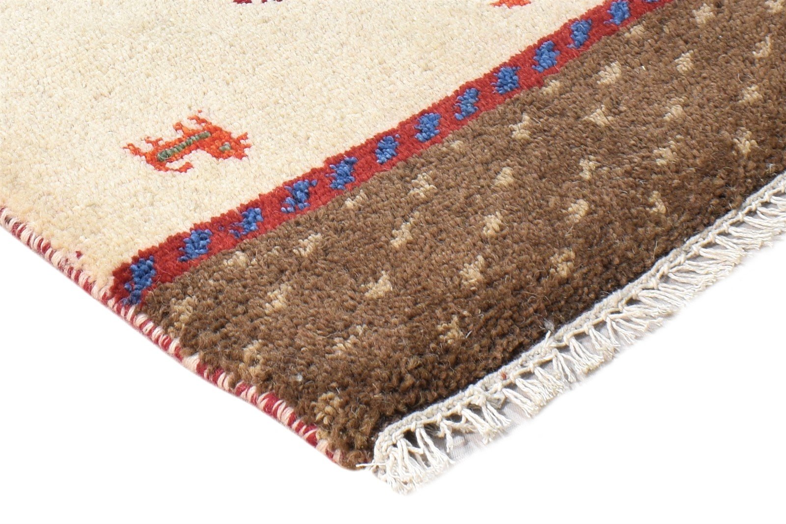 Hand Knotted Beige Wool Rug 1' X 2' Persian Southwestern Tribal Small Carpet   7865181733013