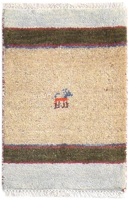 Hand Knotted Beige Wool Rug 1' X 2' Southwestern American Tribal Small Carpet   7865060720789
