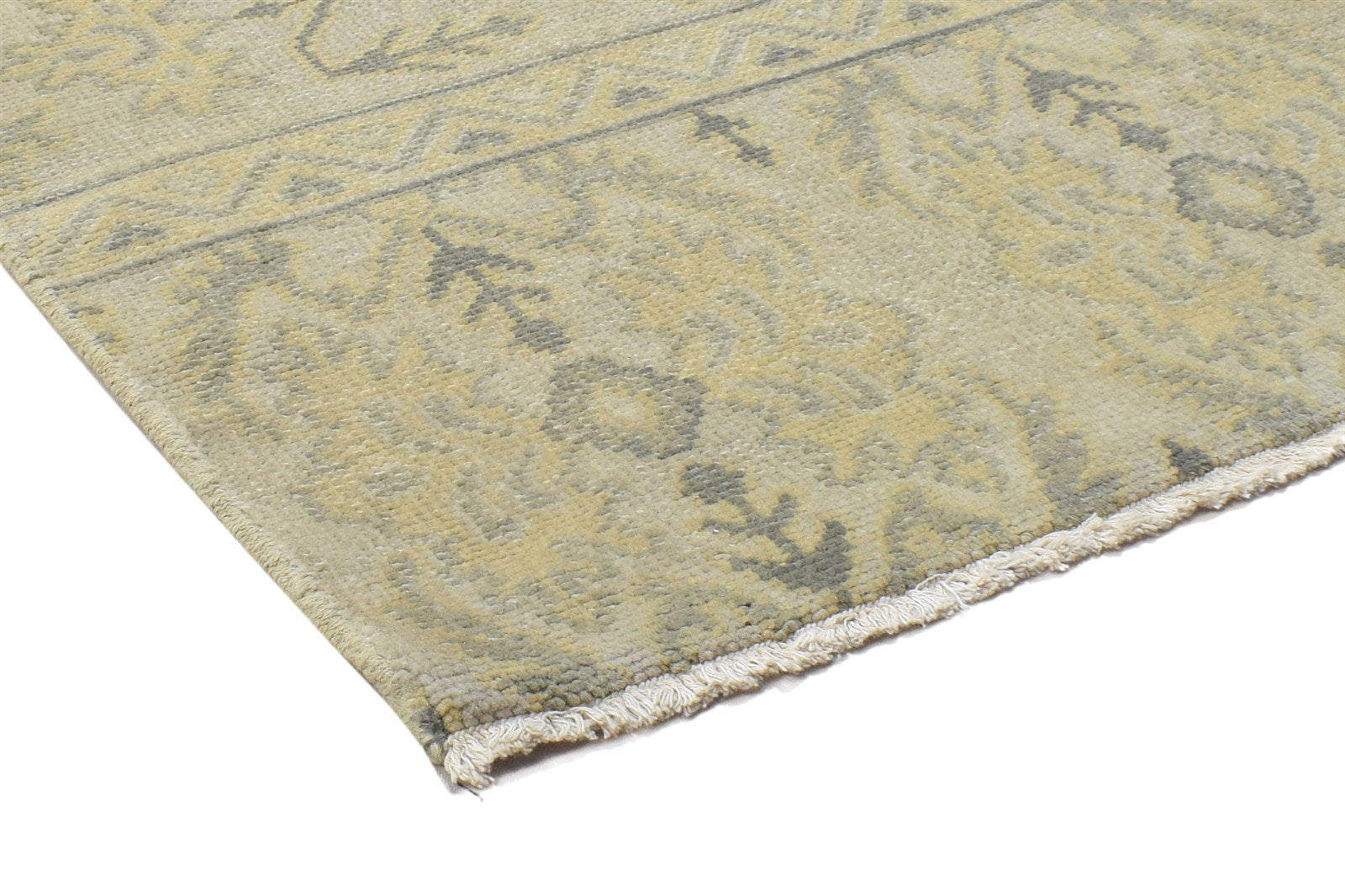Hand Knotted Beige Wool Rug 2' X 2' Persian Oushak Oriental Small Carpet   7864120148117