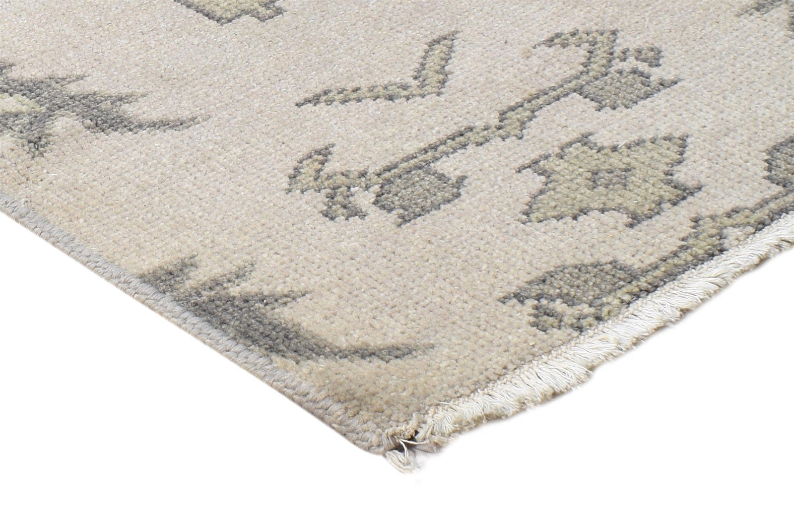 Vania Hand Knotted Beige Wool Rug 2' X 3' Persian Oushak Oriental   7865143689365