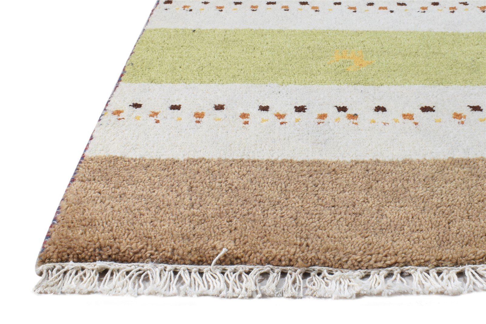 Hand Knotted Beige Wool Rug 2' X 3' Southwestern American Tribal Small Carpet   7865062260885