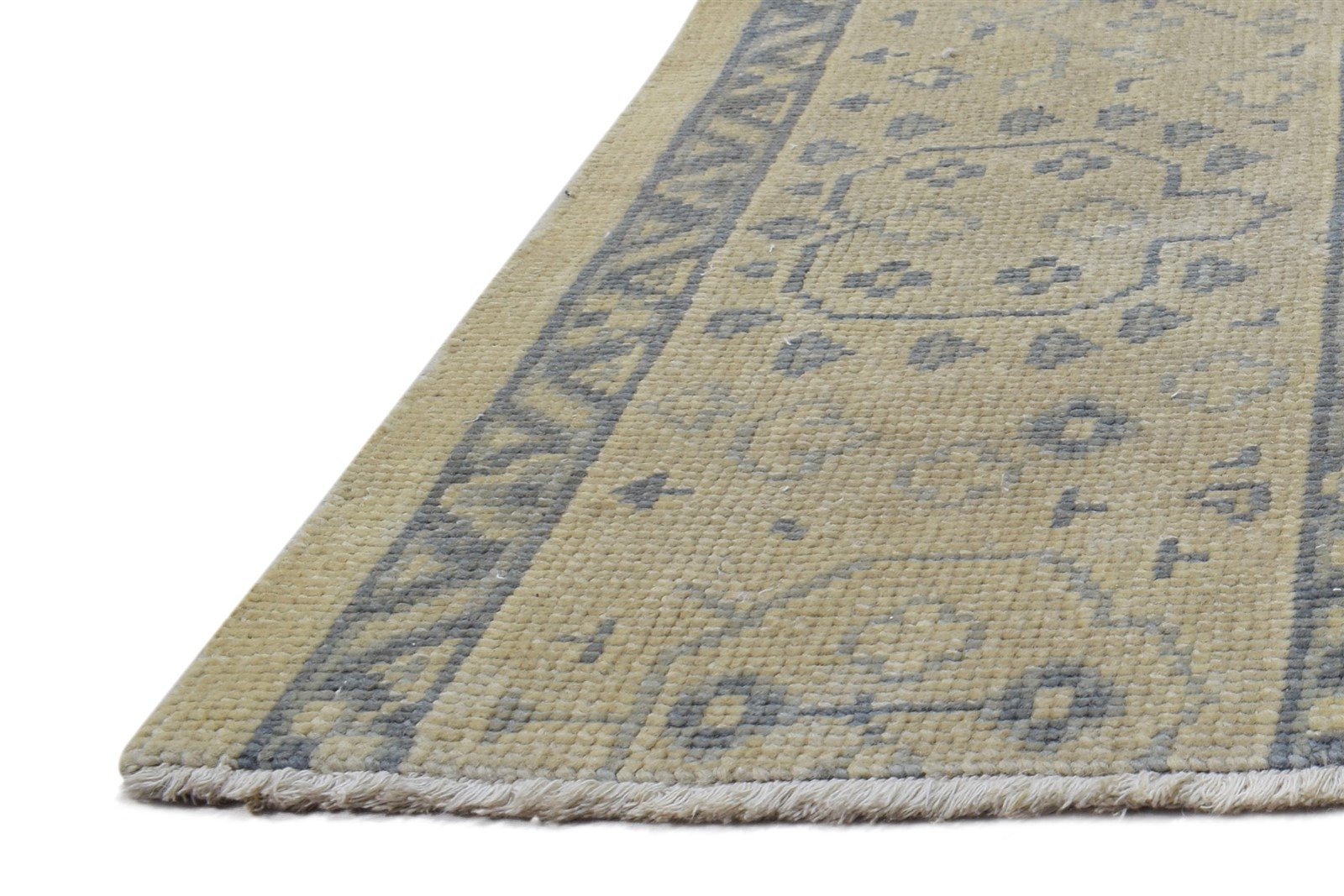 Hand Knotted Beige Wool Rug 3' X 3' Persian Bokhara Oriental Small Carpet   7865050759317