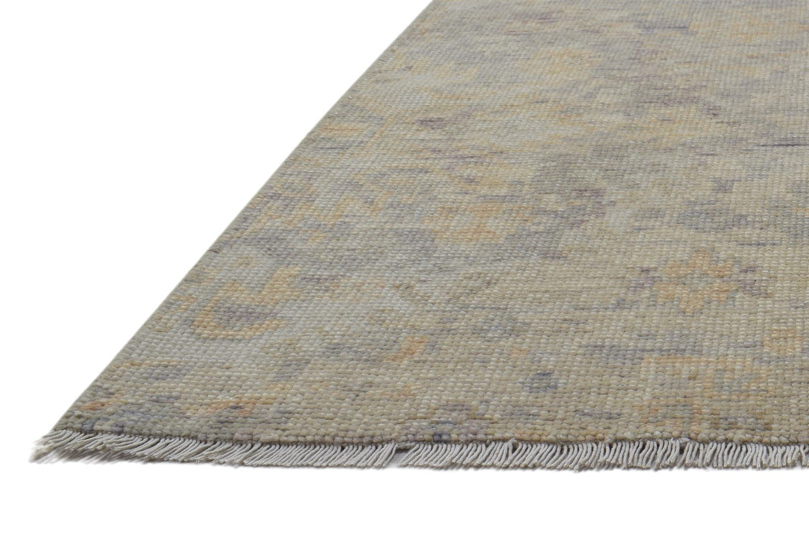 Hand Knotted Beige Wool Rug 3' X 3' Persian Oushak Oriental Small Carpet   7864861098133