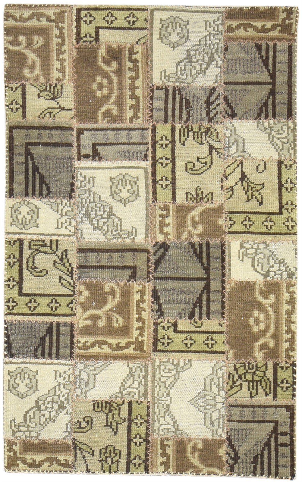 Hand Knotted Beige Wool Rug 4' X 6' Modern Moroccan Oriental Room Size Carpet   7864869388437