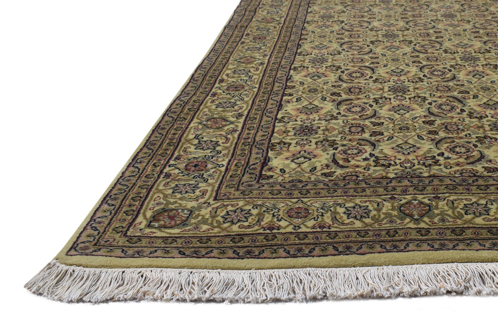 Hand Knotted Beige Wool Rug 4' X 6' Persian Bijar Oriental Room Size Carpet   7864667275413