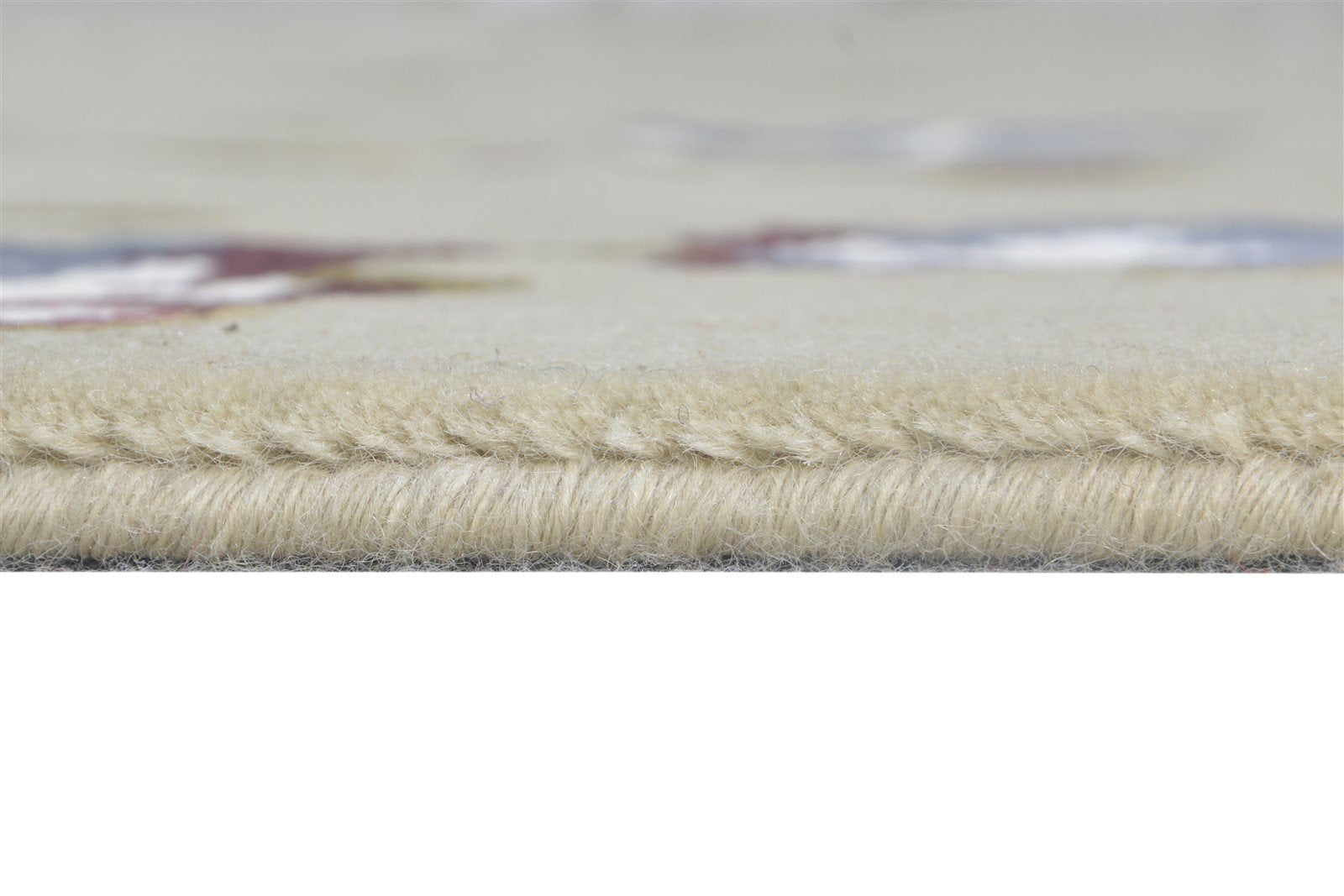 Hand Knotted Beige Wool / Silk Rug 6X9 Modern French Floral Room Size Carpet   7865093488789