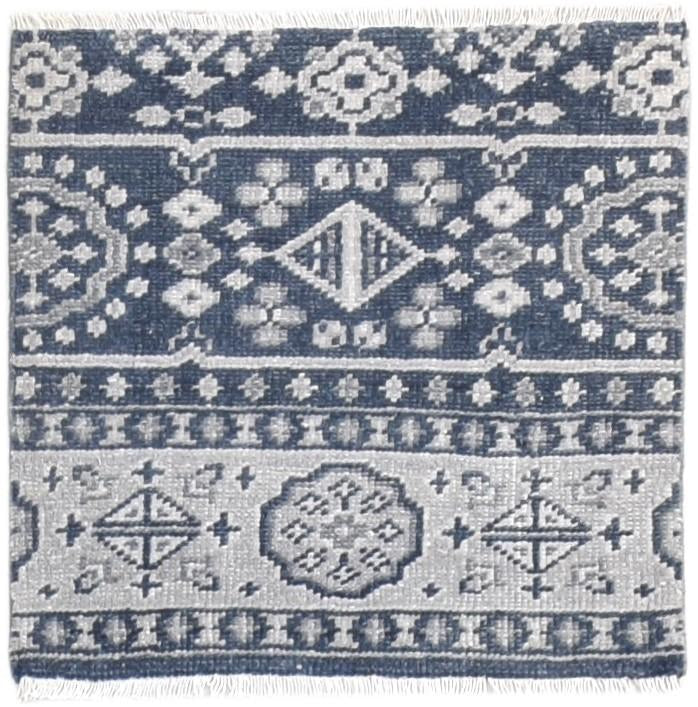 Hand Knotted Black Wool Rug 2' X 2' Persian Oushak Oriental Small Carpet   7865160695957