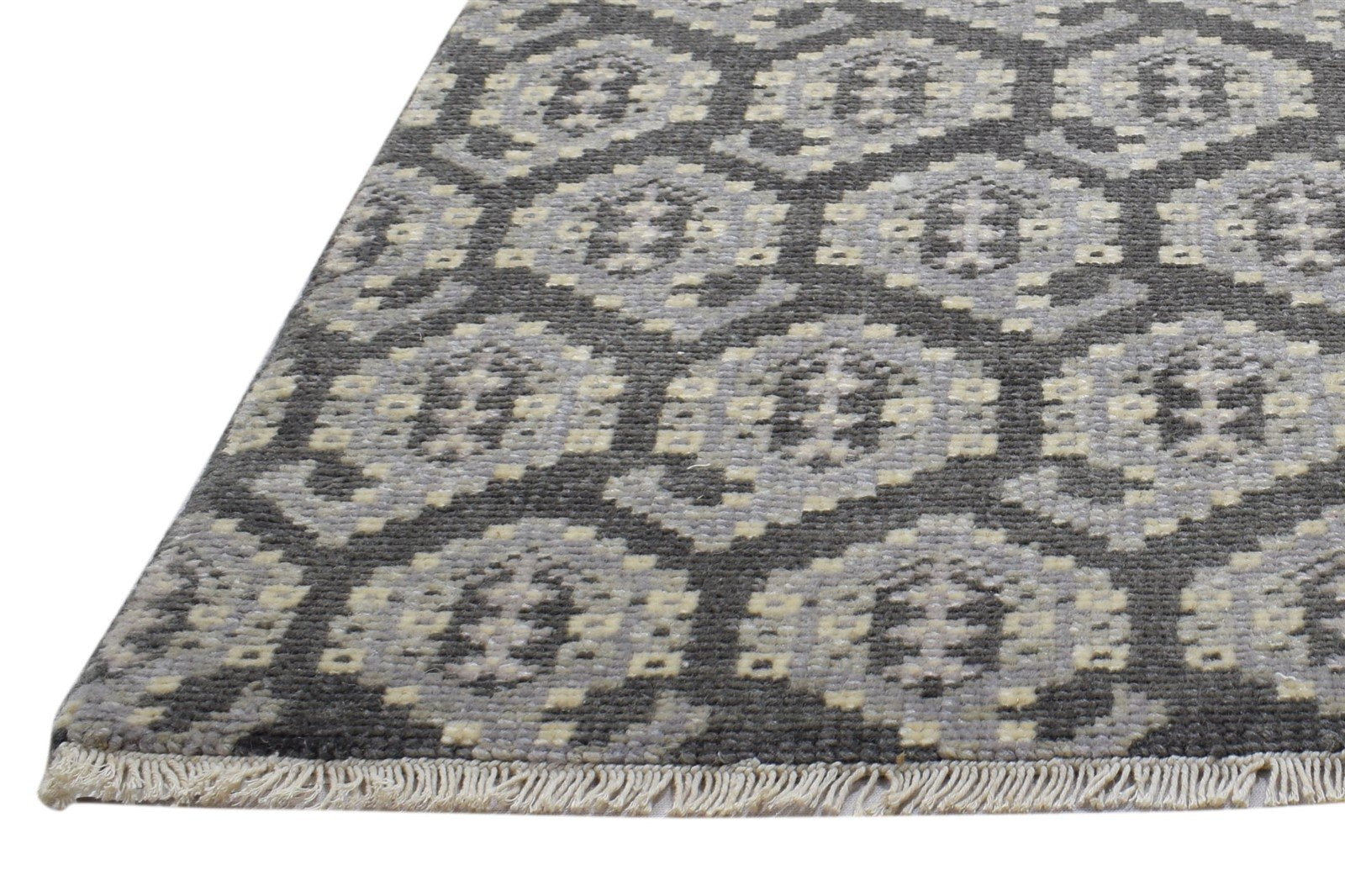 Hand Knotted Black Wool Rug 4' X 2' Persian Bokhara Oriental Room Size Carpet   7864086560917