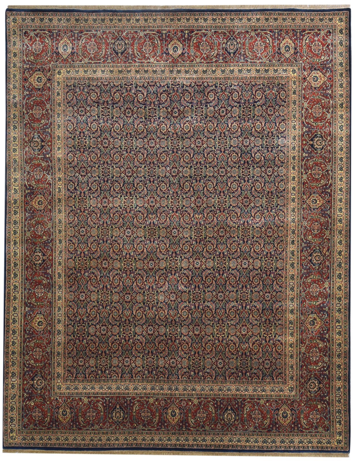 Hand Knotted Black Wool Rug 8' X 10' Persian Bijar Oriental Large Carpet   7864638406805