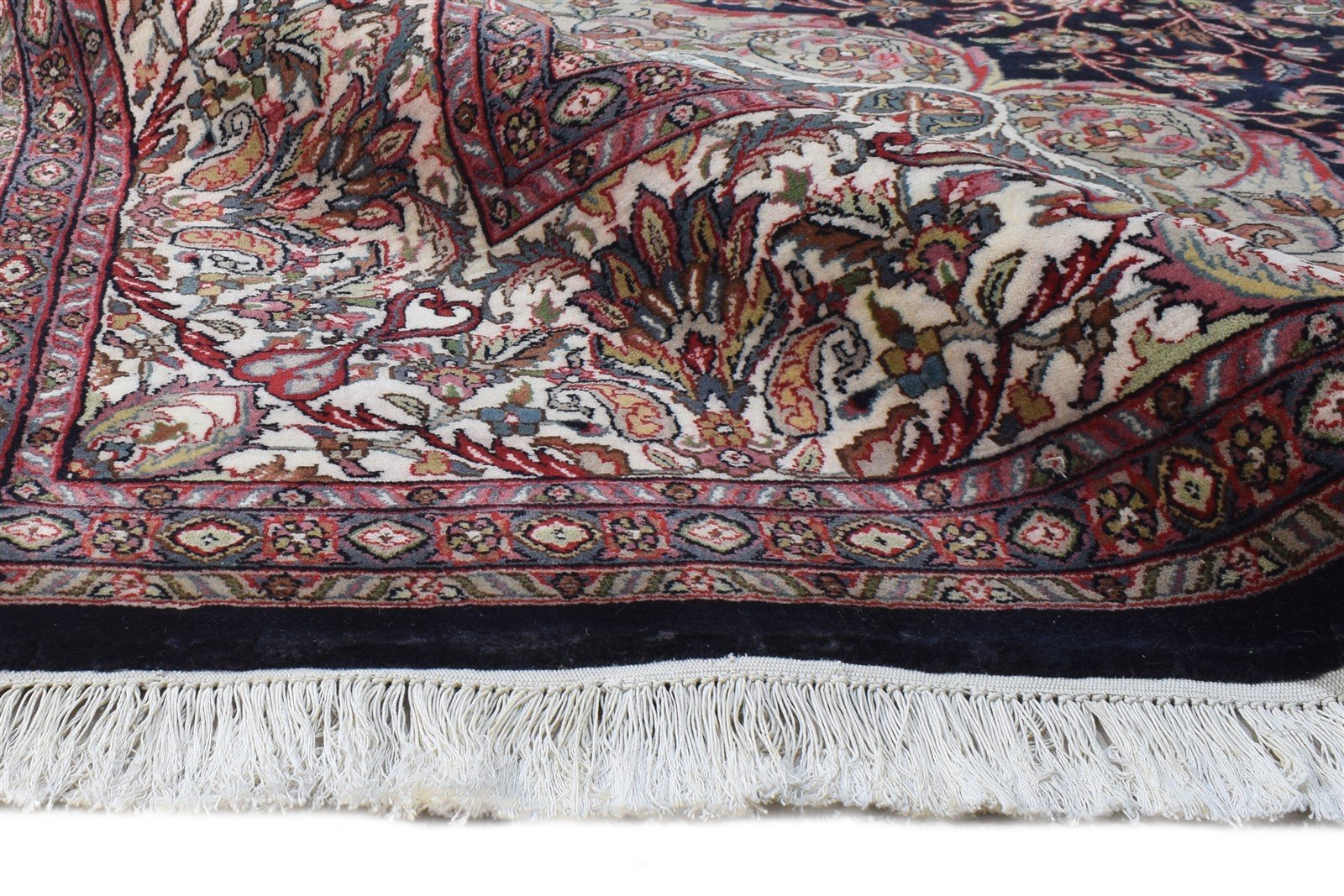 Hand Knotted Black Wool Rug 8' X 12' Persian Kashan Oriental Large Carpet   7864629788821