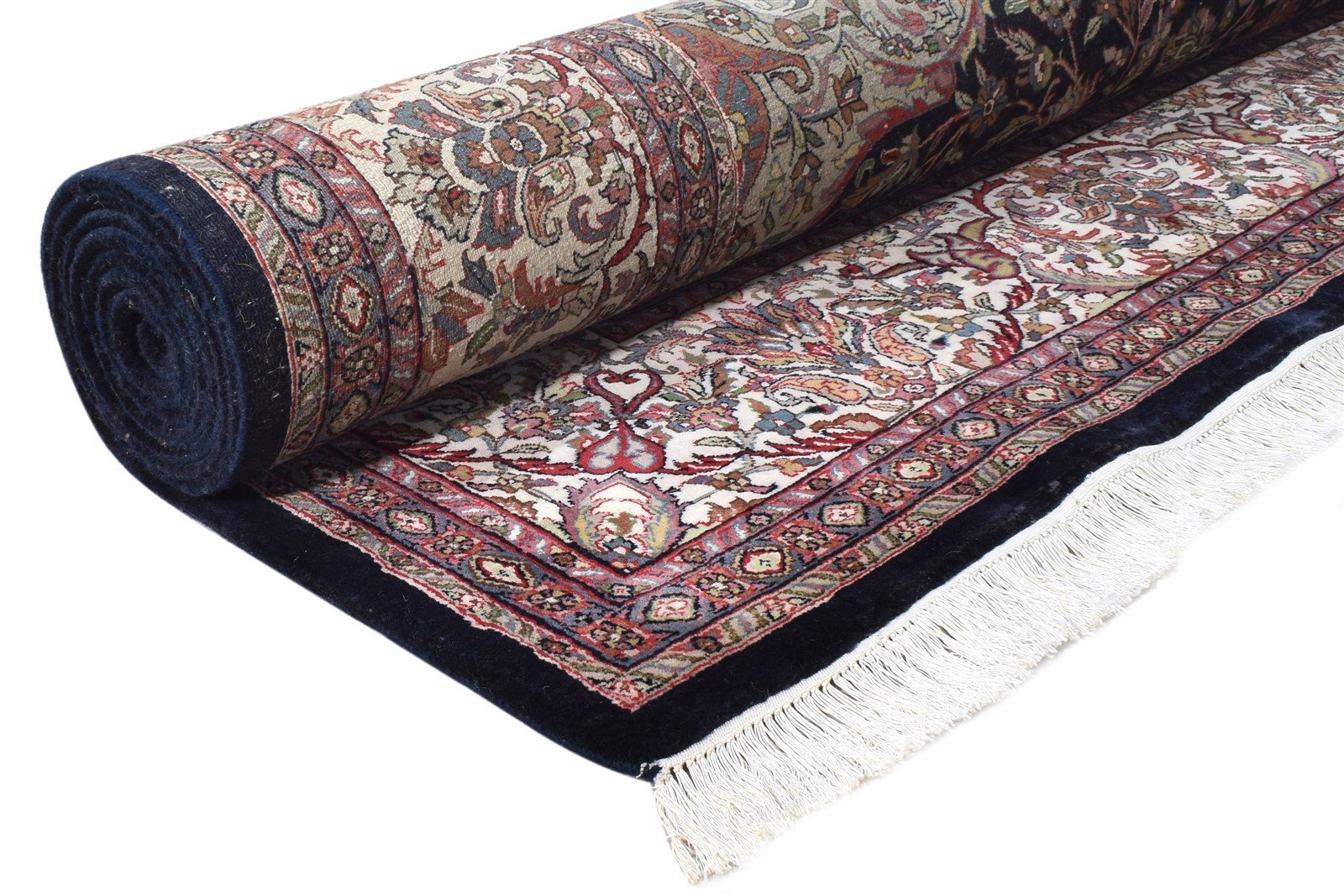 Hand Knotted Black Wool Rug 8' X 12' Persian Kashan Oriental Large Carpet   7864629788821