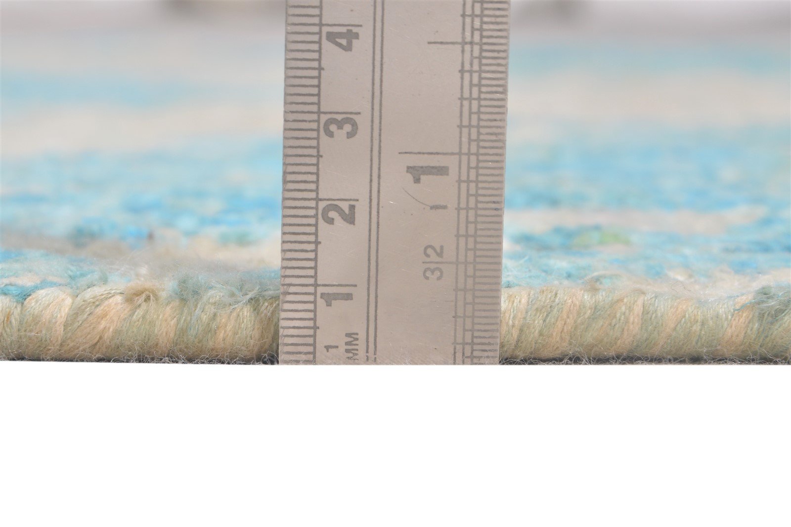 Hand Knotted Blue Silk Rug 4' X 6' Modern European Damask Room Size Carpet   7865142050965