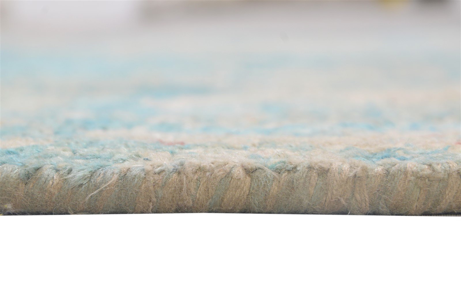 Hand Knotted Blue Silk Rug 5' X 8' Modern Moroccan Damask Room Size Carpet   7864099176597