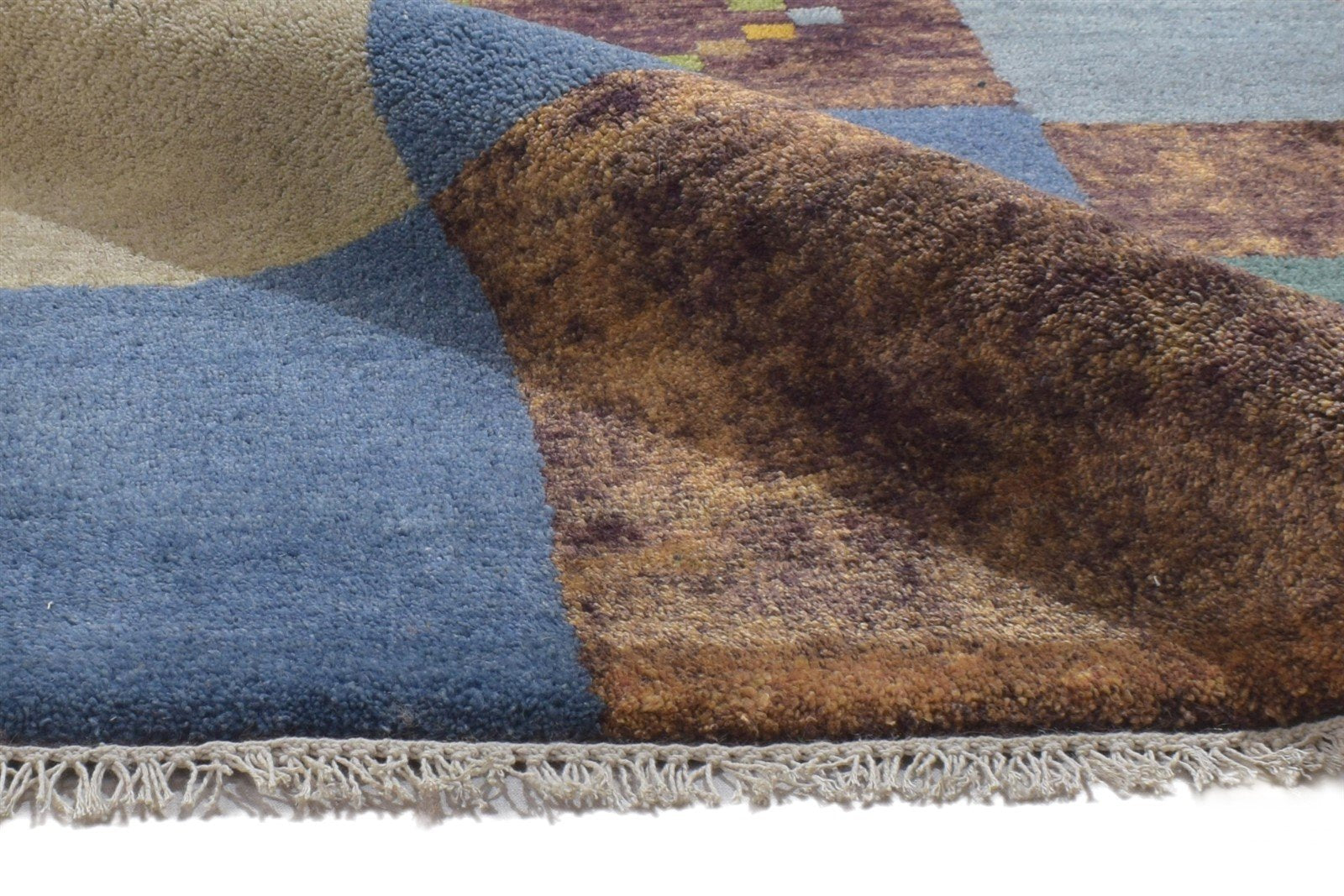 Coraline Hand Knotted Blue Wool Rug 2'6 X 5' Persien Gabbeh Tribal   7864317116565