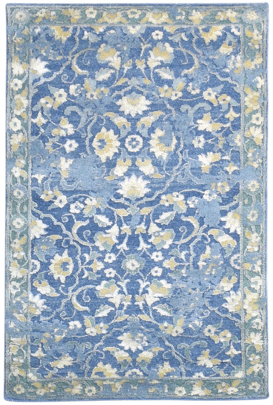Hand Knotted Blue Wool Rug 3' X 5' Persien Oushak Oriental Room Size Carpet   7865117638805