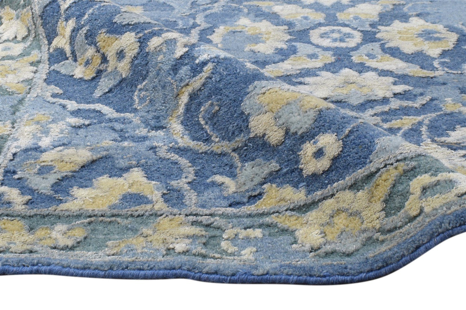 Hand Knotted Blue Wool Rug 3' X 5' Persien Oushak Oriental Room Size Carpet   7865117638805