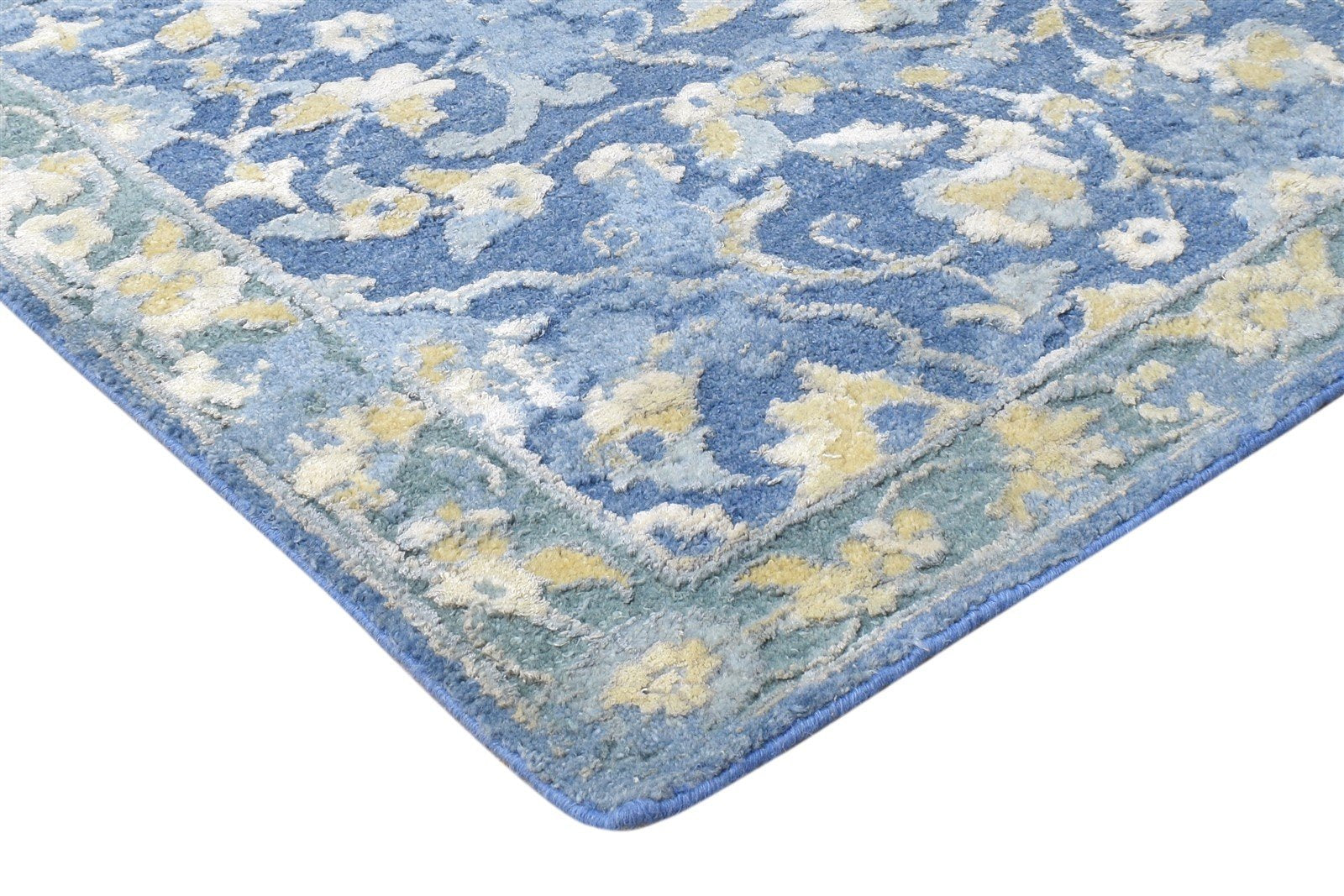 Hand Knotted Blue Wool Rug 3' X 5' Persien Oushak Oriental Room Size Carpet   7865117638805