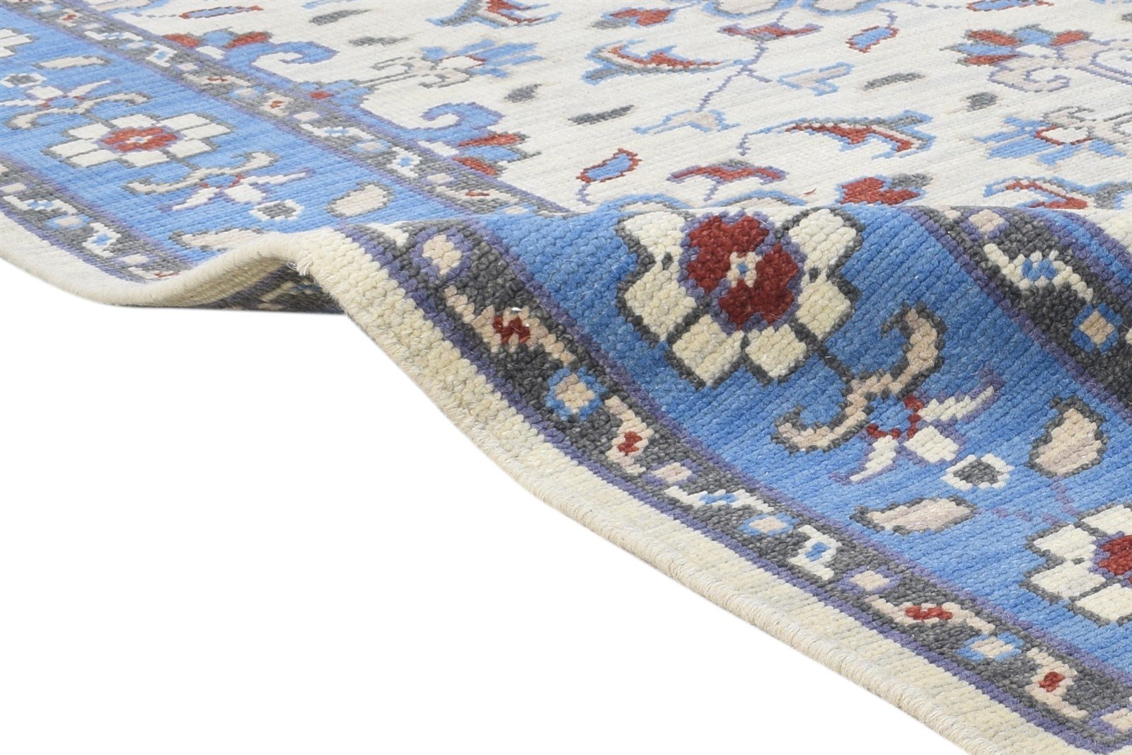 Hand Knotted Blue Wool Rug 5' X 8' Persian Kashan Oriental Room Size Carpet   7864424562837