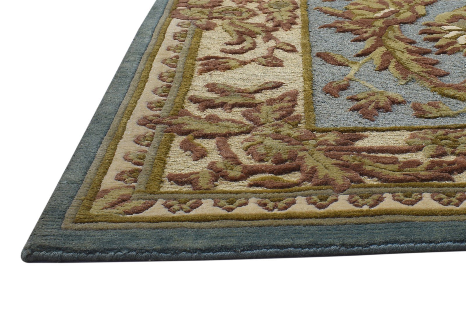 Hand Knotted Blue Wool Rug 5' X 8' Persian Oushak Oriental Room Size Carpet   7864091115669