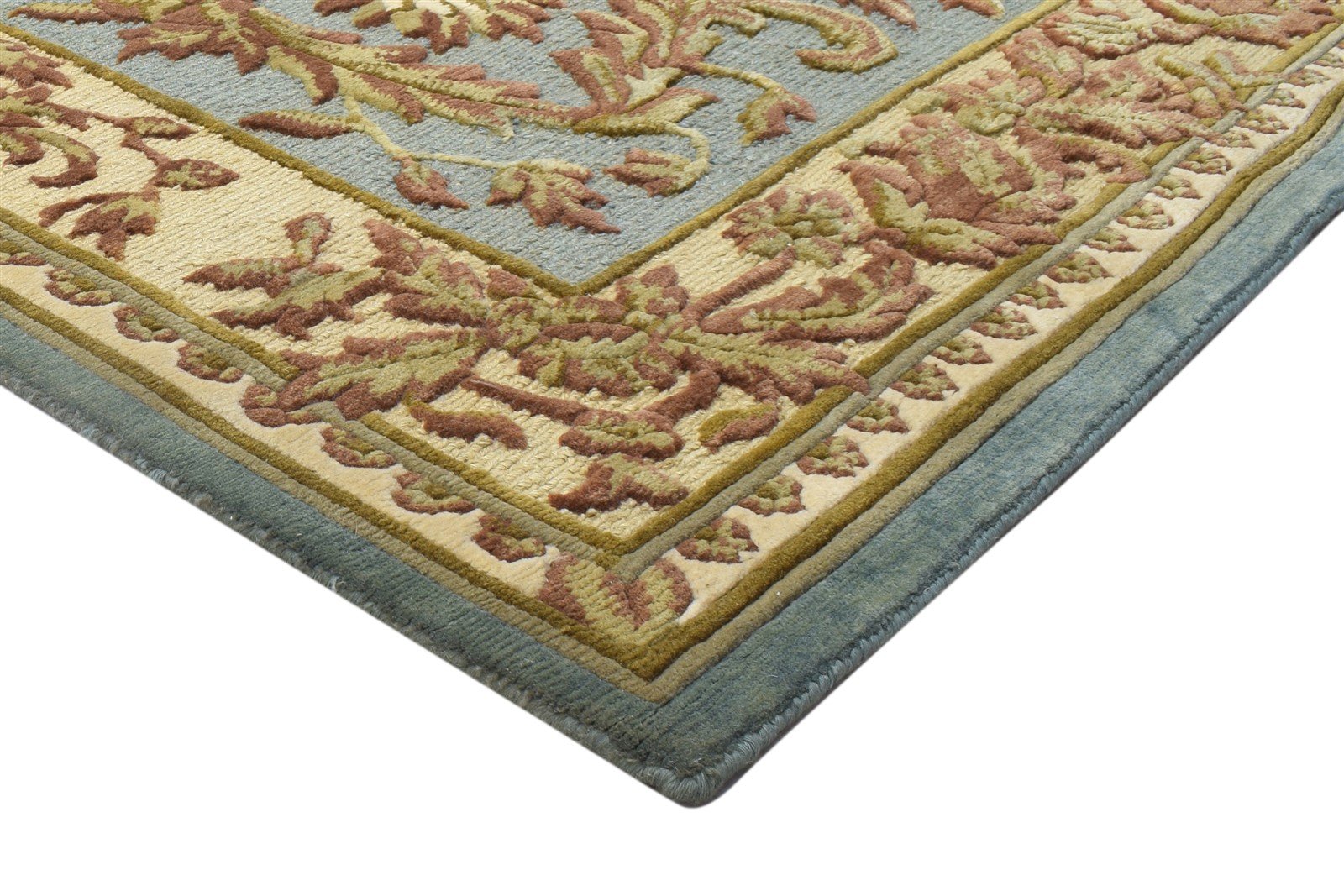 Hand Knotted Blue Wool Rug 5' X 8' Persian Oushak Oriental Room Size Carpet   7864091115669
