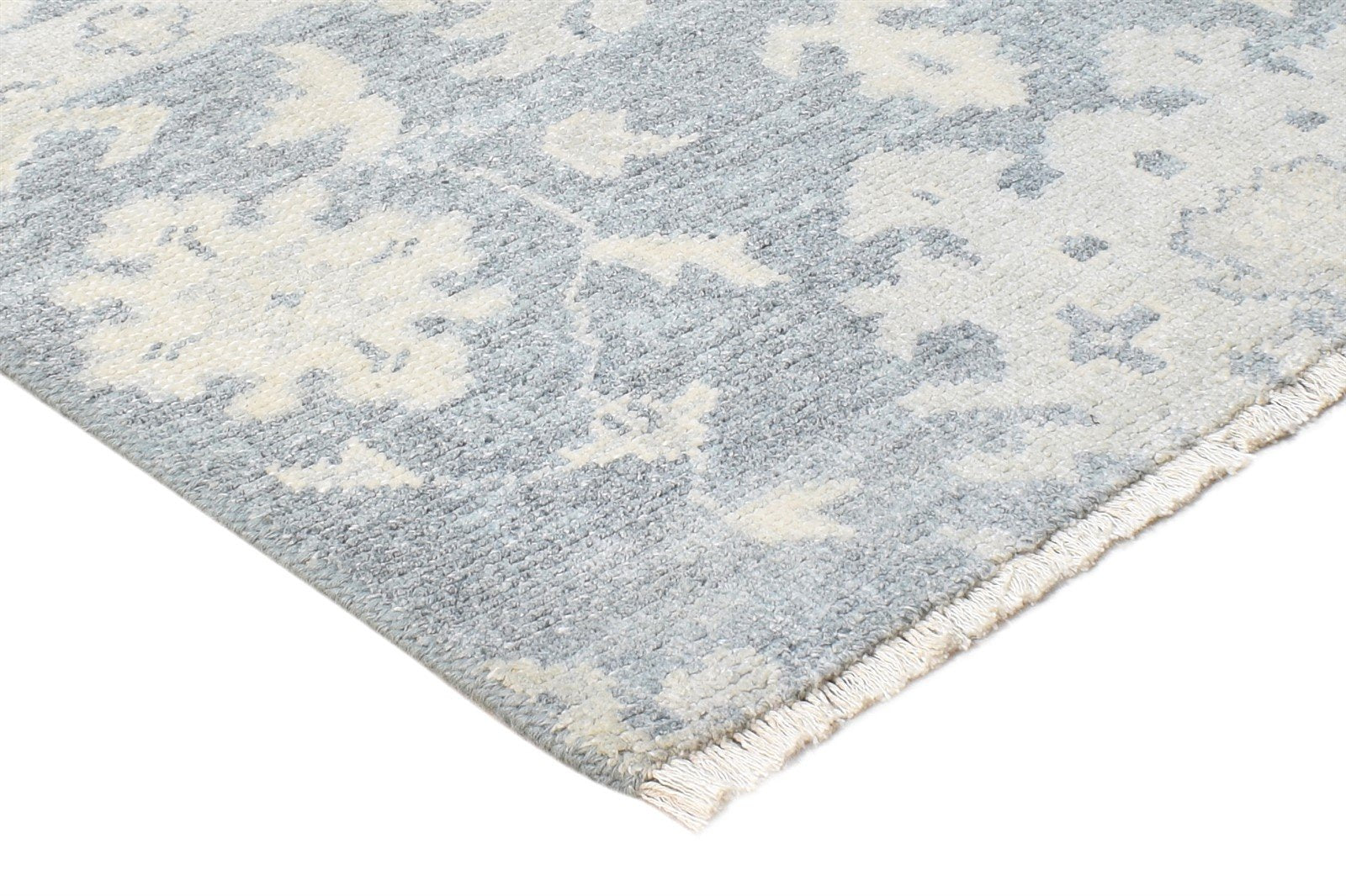 Hand Knotted Blue Wool Silk Rug 2' X 3' Persian Oushak Oriental Small Carpet   7865155813525