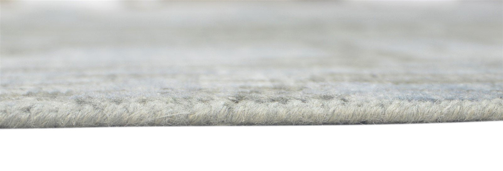 Hand Knotted Blue Wool Silk Rug 6' X 9' Modern Indian Abstract Room Size Carpet   7860676133013