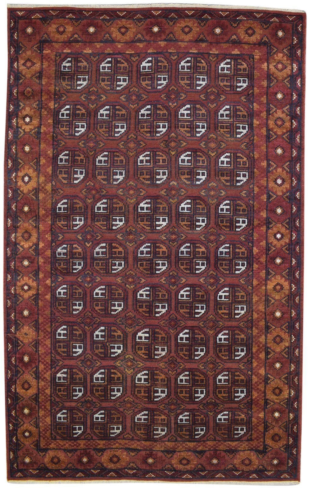 Hand Knotted Blue Wool Silk Rug 6X9 Persian Herati Oriental Room Size Carpet   7864088101013
