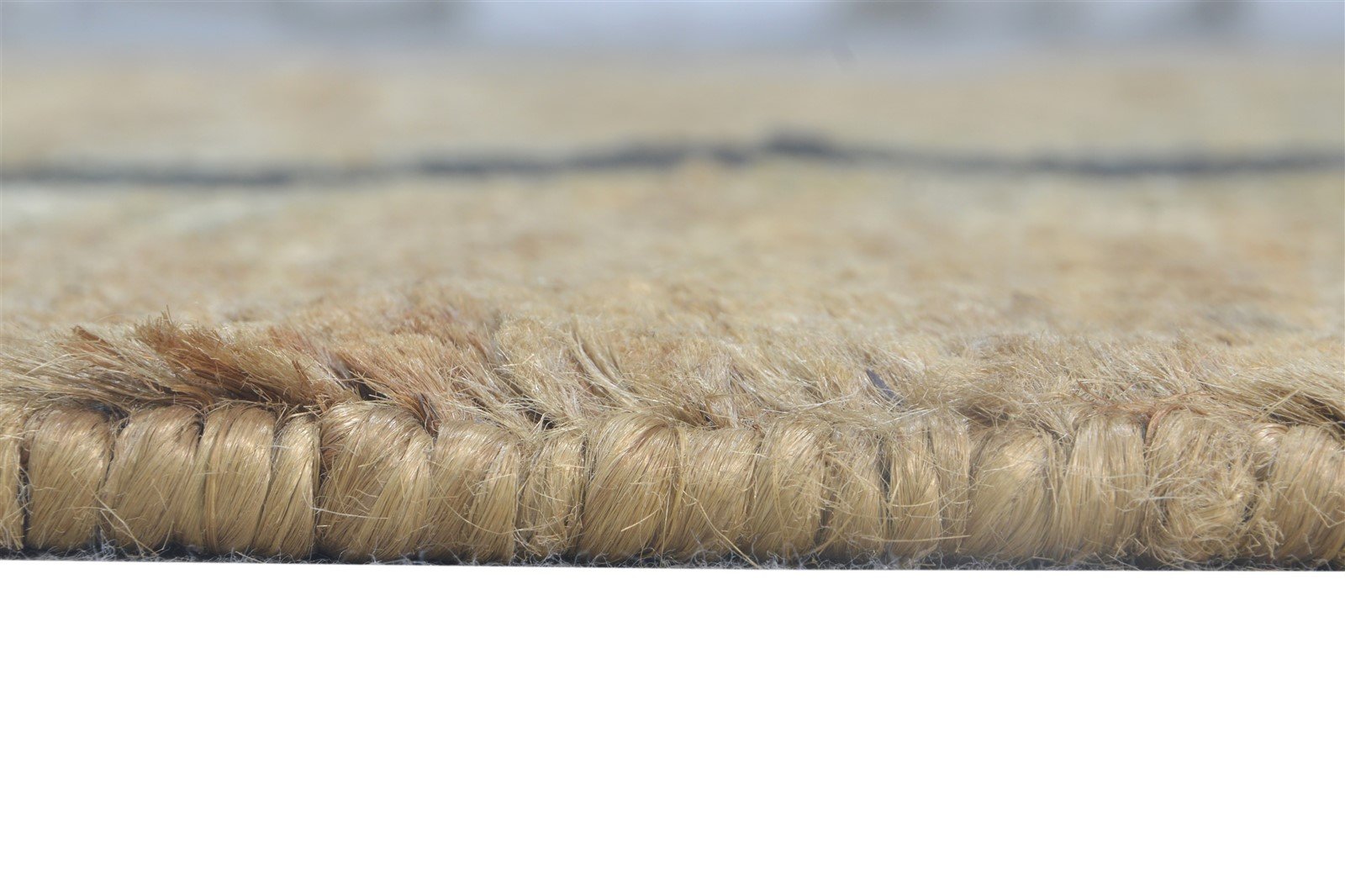 Hand Knotted Brown Jute Rug 4' X 6' Modern American Abstract Room Size Carpet   7865110102165