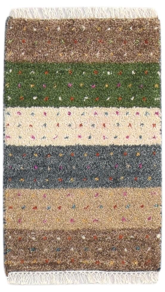 Hand Knotted Brown Wool Rug 1' X 2' Tribal Gabbeh Southwestern Small Carpet   7864501633173