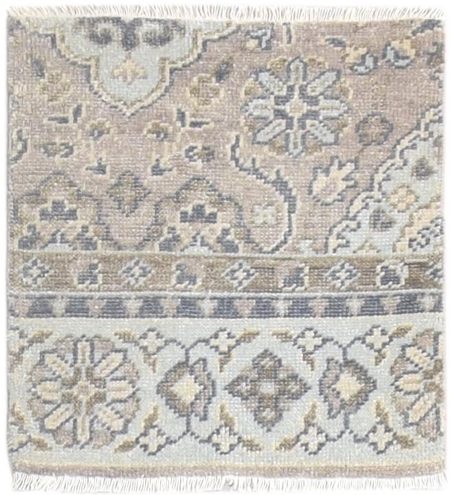 Hand Knotted Brown Wool Rug 2' X 2' Persian Oushak Oriental Small Carpet   7865158140053