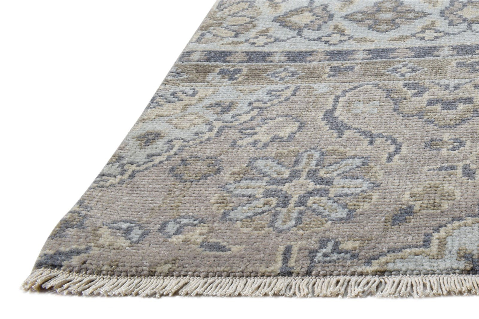 Hand Knotted Brown Wool Rug 2' X 2' Persian Oushak Oriental Small Carpet   7865158140053