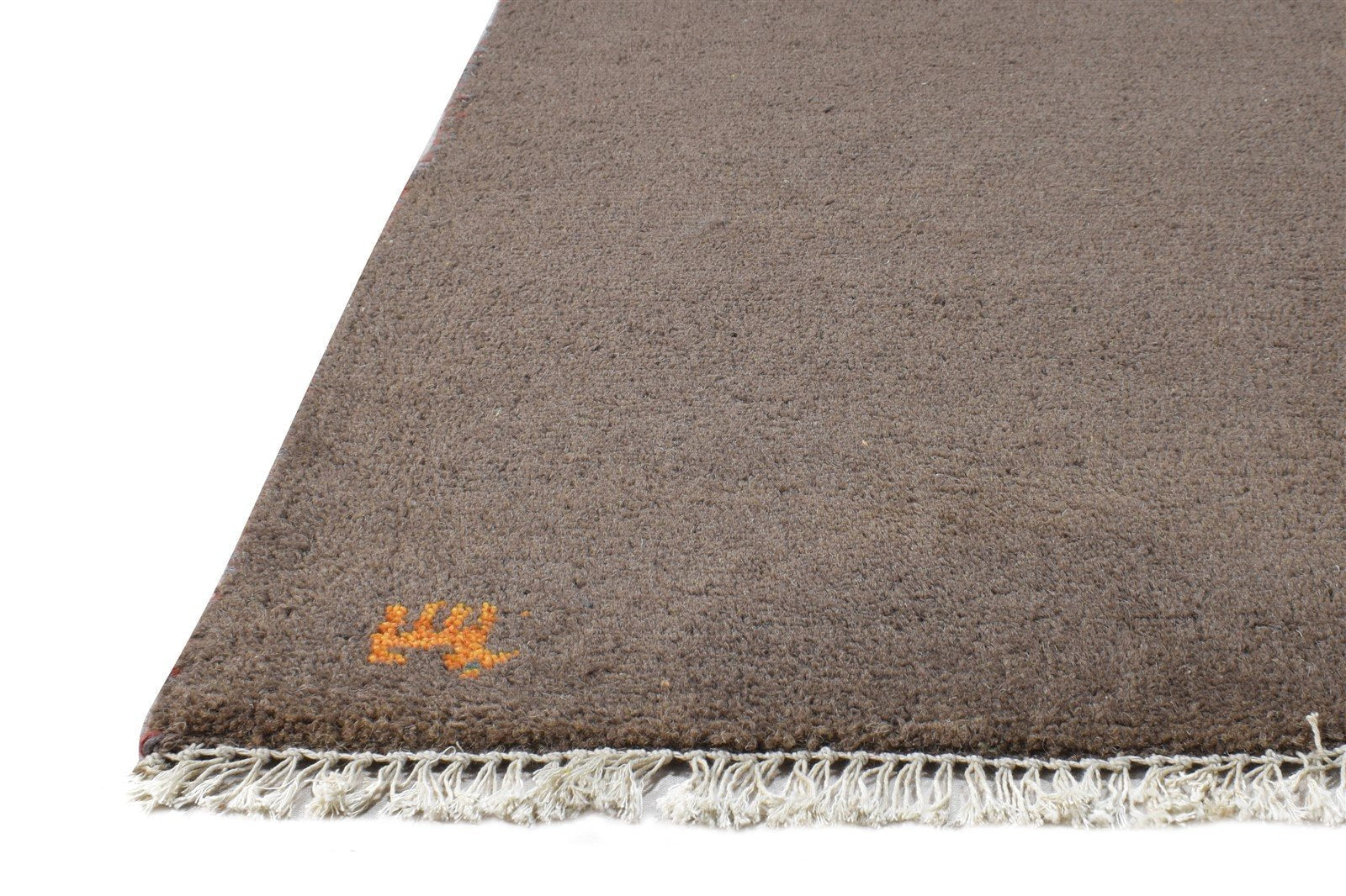 Hand Knotted Brown Wool Rug 2' X 3' Tribal Southwestern Solid Small Carpet   7865064554645