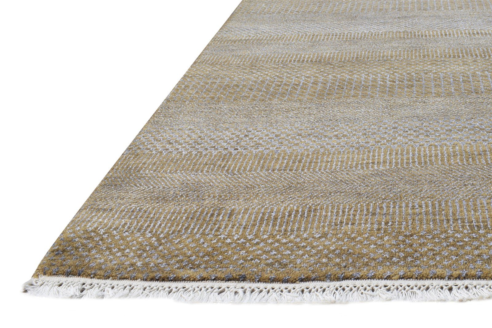 Dalia Hand Knotted Brown Wool Rug 5' X 7' Modern Agra Grass Trellis   7864615010453