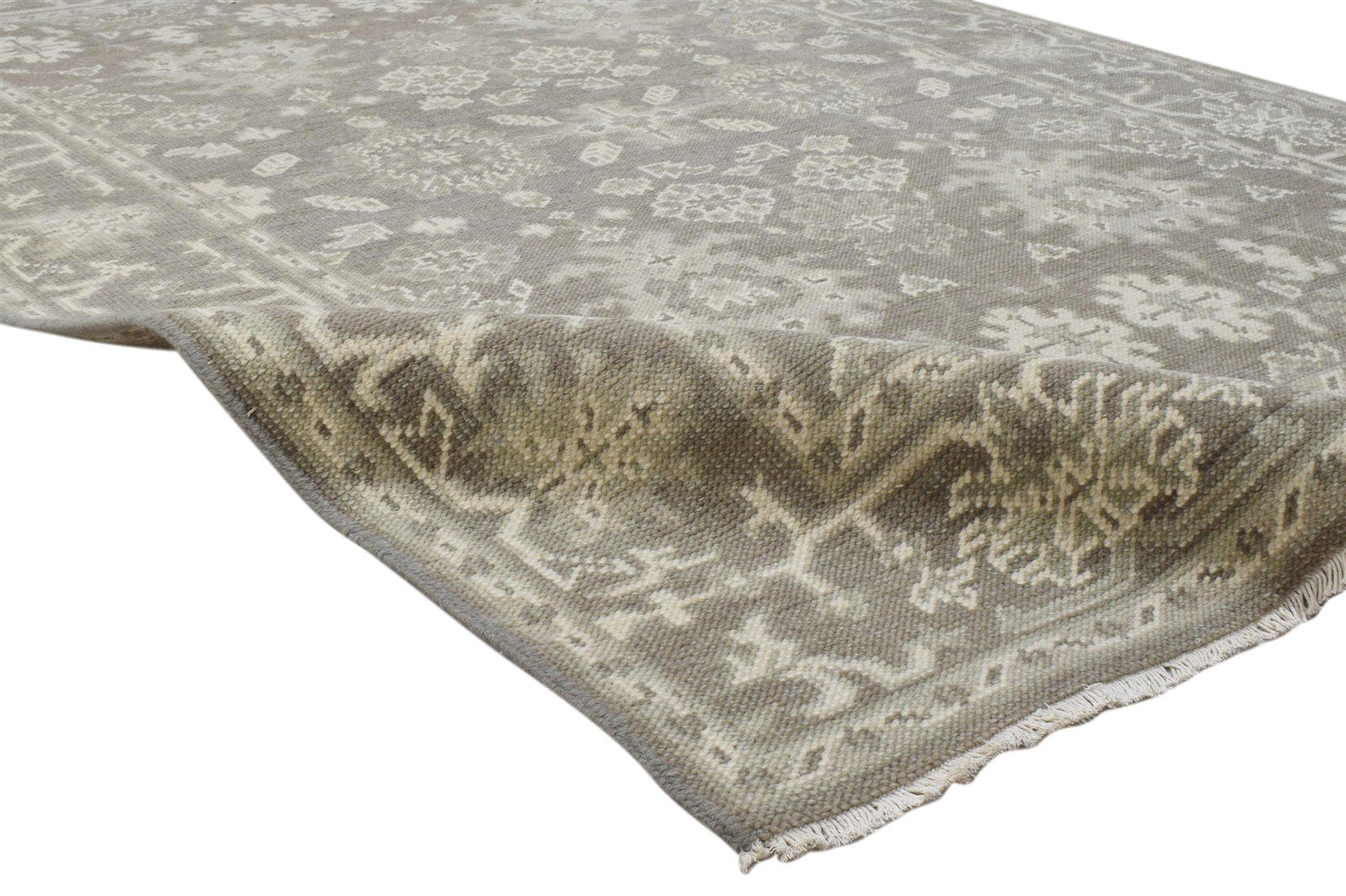 Hand Knotted Brown Wool Rug 5' X 7' Persian Oushak Oriental Room Size Carpet   7860689895573
