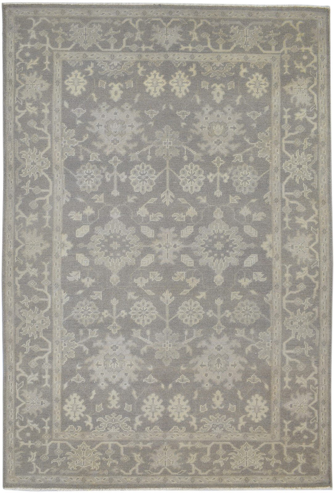 Hand Knotted Brown Wool Rug 5' X 9' Persian Oushak Oriental Room Size Carpet   7860690354325