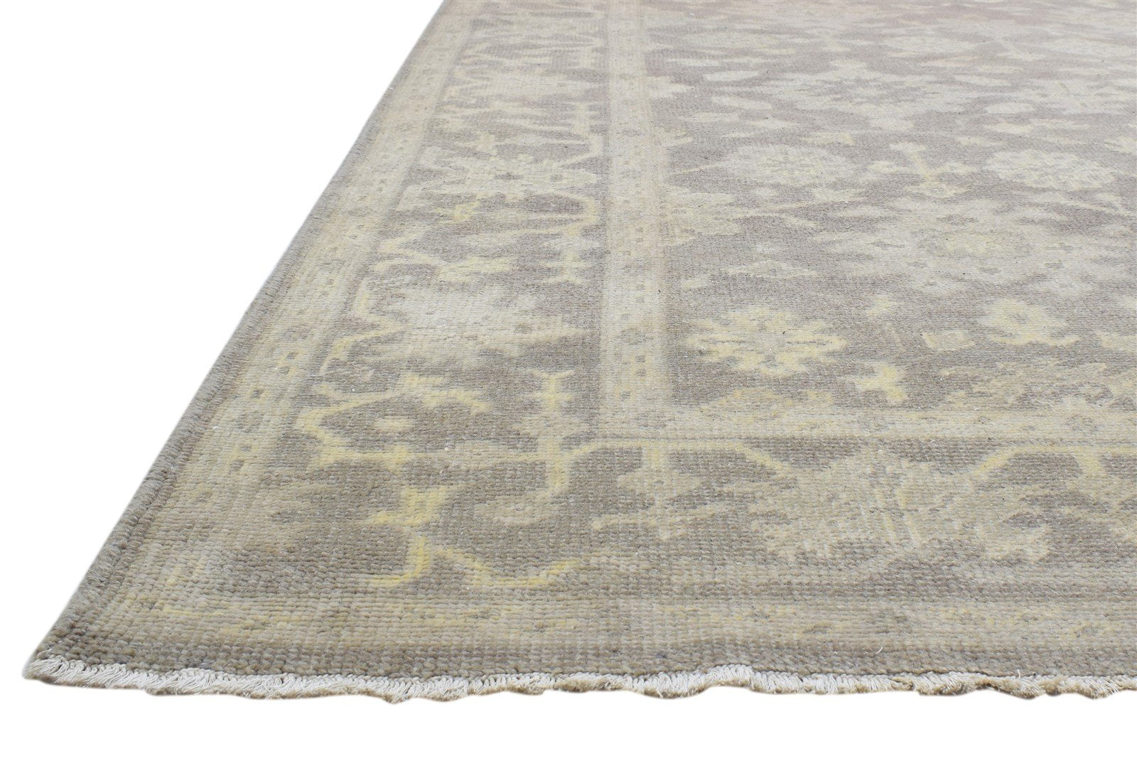 Hand Knotted Brown Wool Rug 5' X 9' Persian Oushak Oriental Room Size Carpet   7860690354325