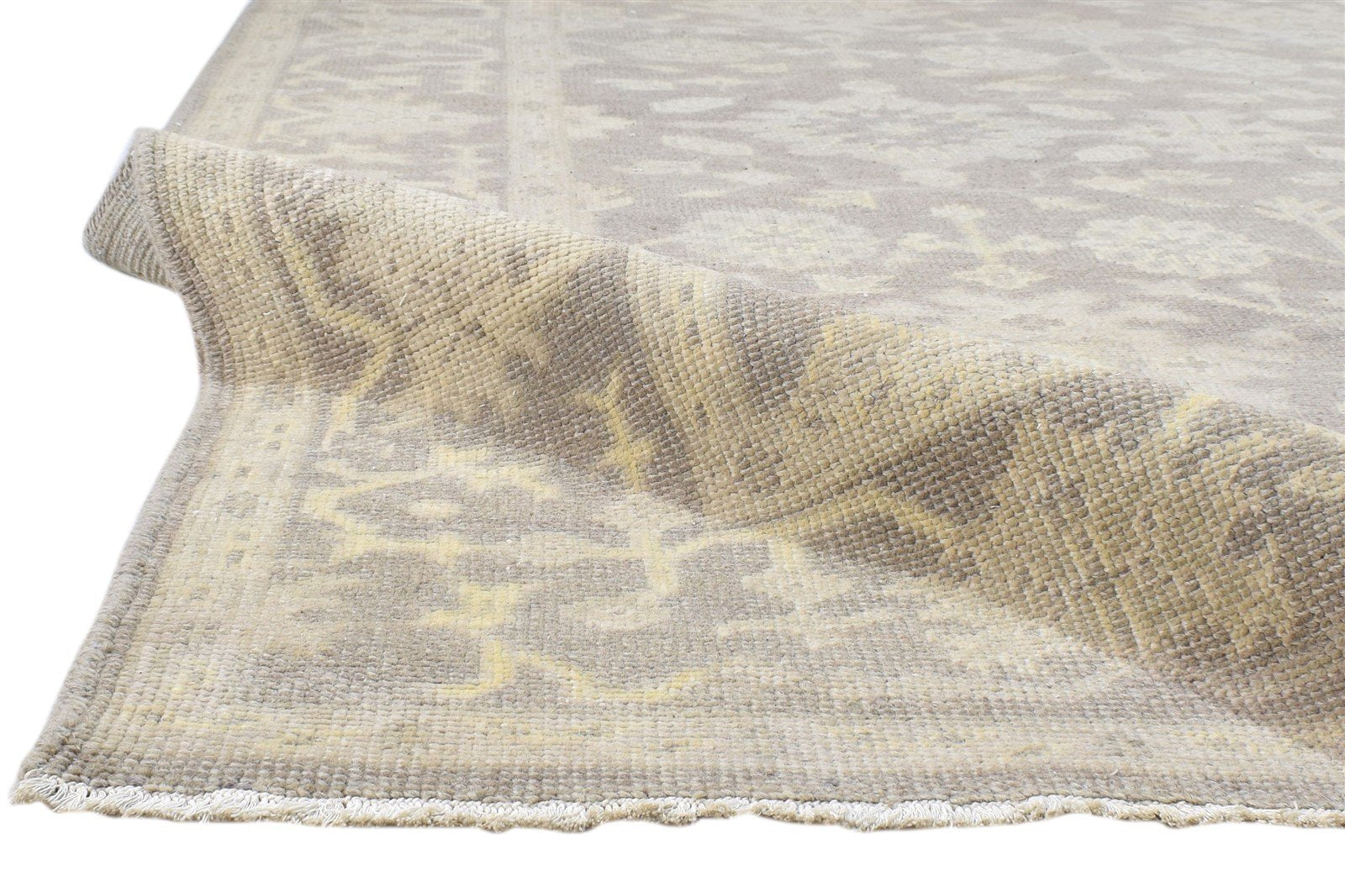 Hand Knotted Brown Wool Rug 5' X 9' Persian Oushak Oriental Room Size Carpet   7860690354325