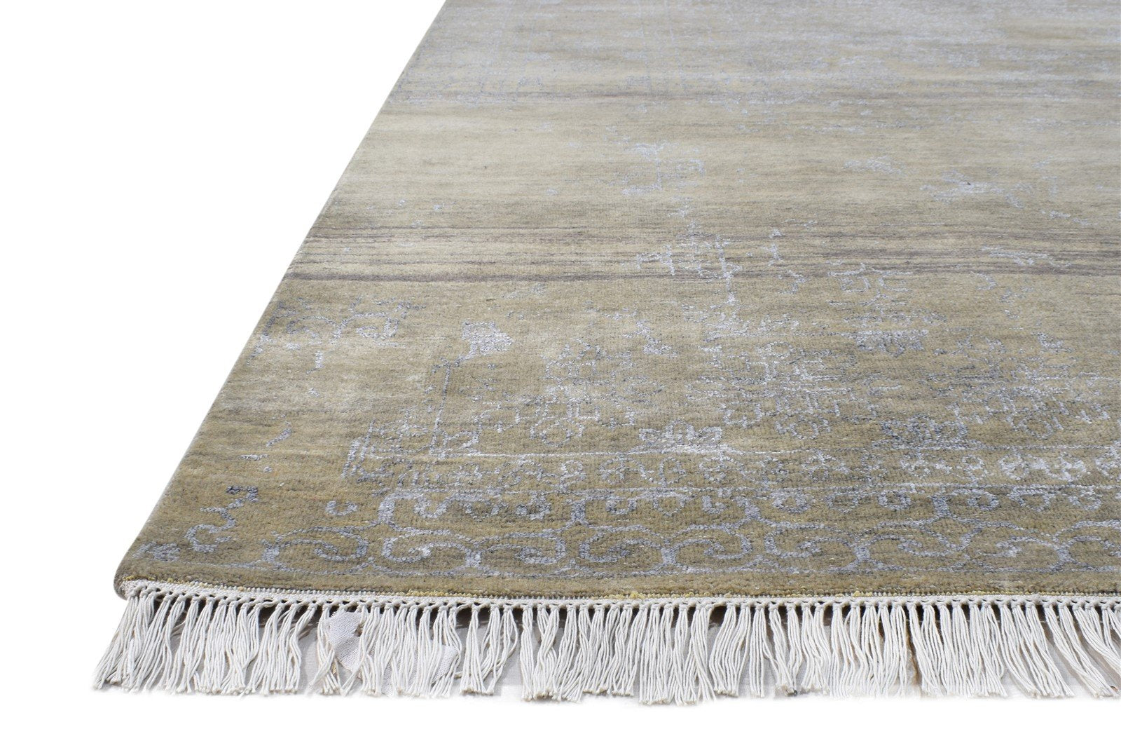 Hand Knotted Brown Wool Rug 6' X 9' Modern American Abstract Large Carpet   7865150800021