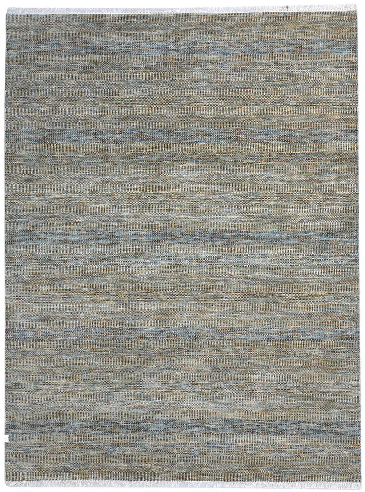 Hand Knotted Brown Wool Rug 8' X 10' Modern Agra Grass Trellis Large Carpet   7865146278037