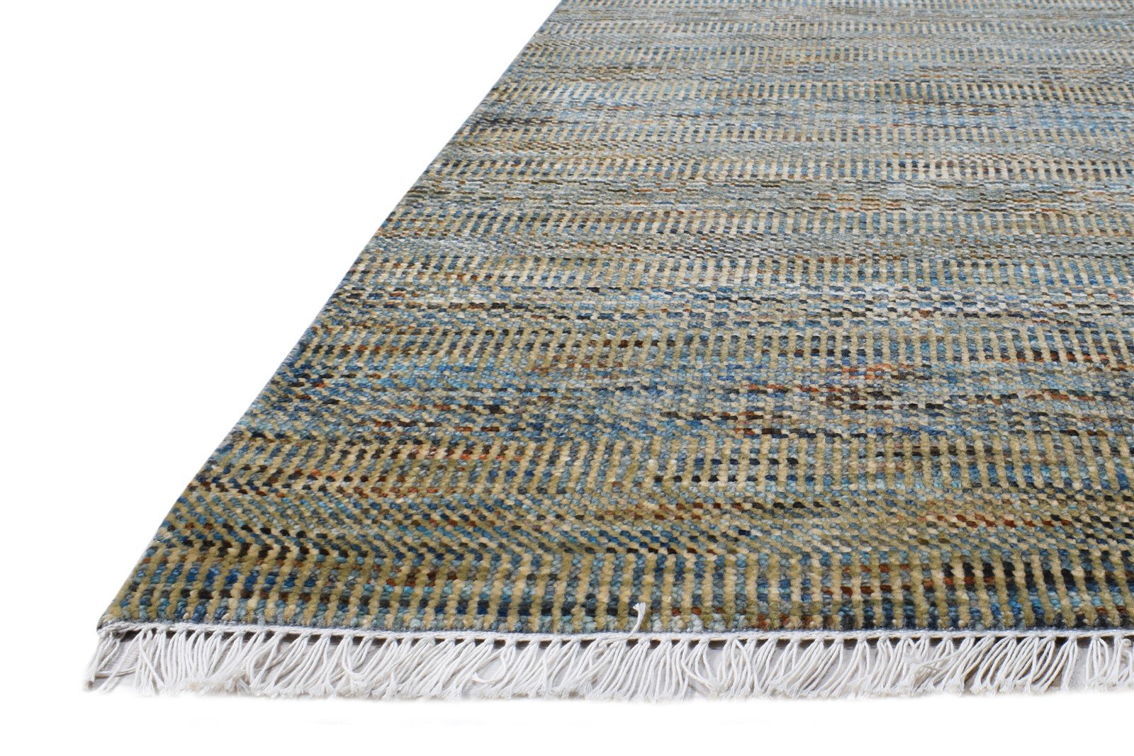Hand Knotted Brown Wool Rug 8' X 10' Modern Agra Grass Trellis Large Carpet   7865146278037