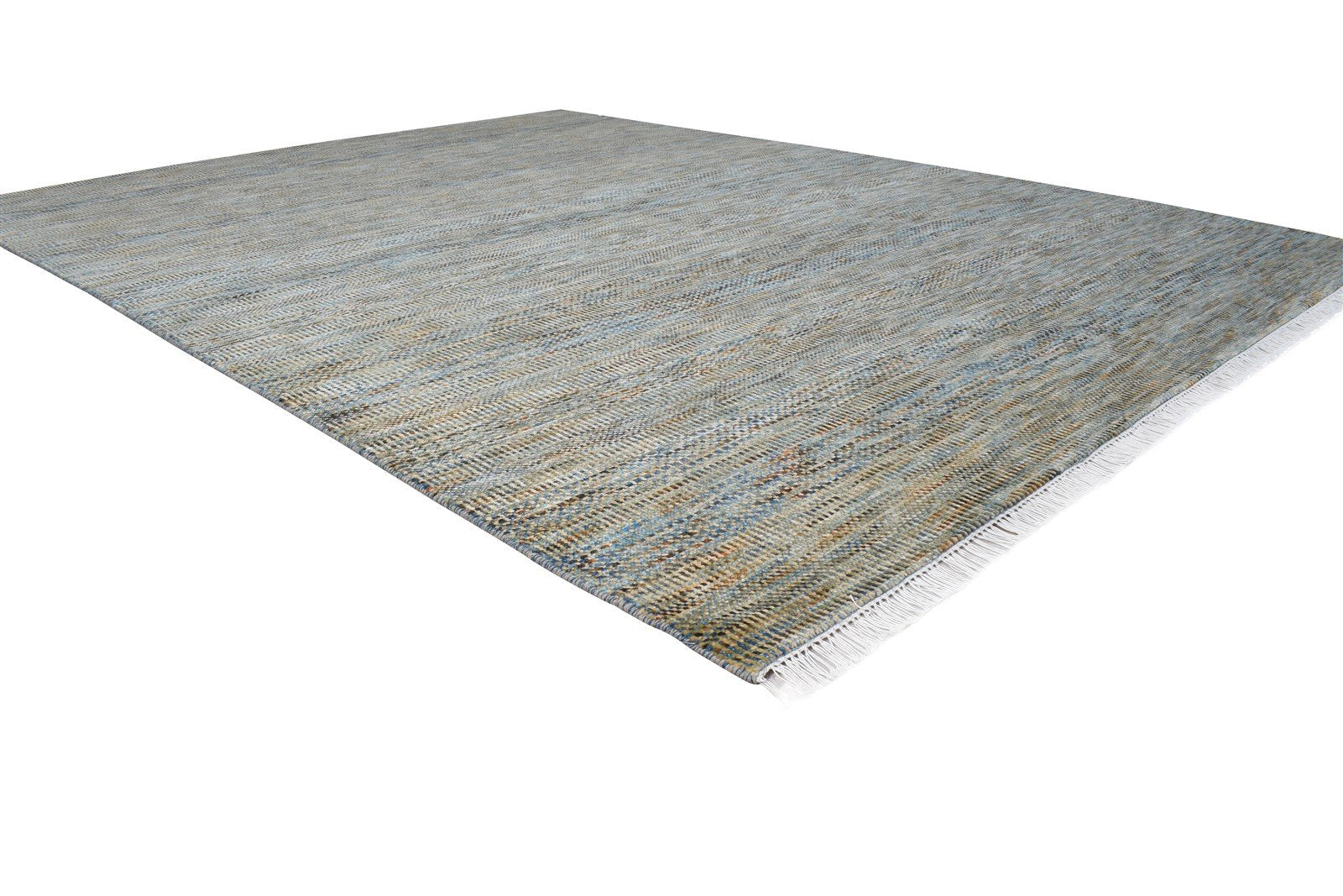 Hand Knotted Brown Wool Rug 8' X 10' Modern Agra Grass Trellis Large Carpet   7865146278037