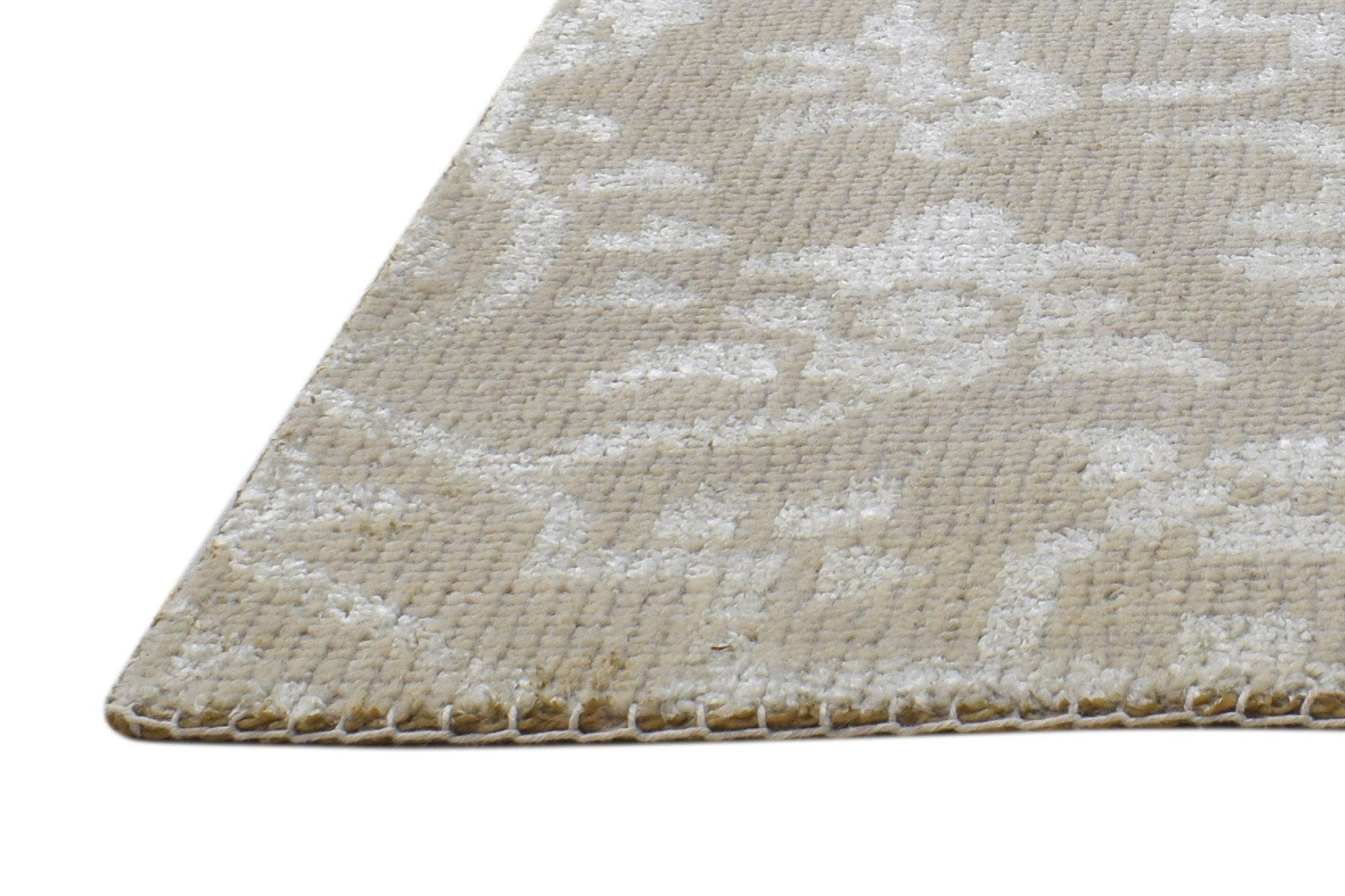Hand Knotted Brown Wool / Silk Rug 2' X 2' Modern Moroccan Floral Small Carpet   7864131158165