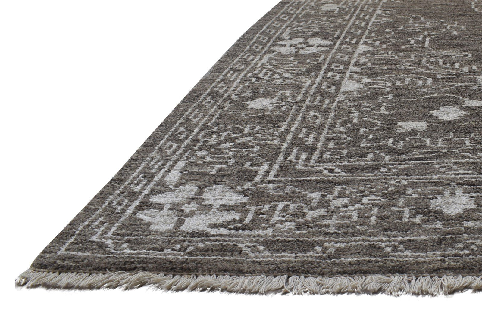Hand Knotted Brown Wool / Silk Rug 5X8 Persian Oriental Medallion Room Size   7864896192661