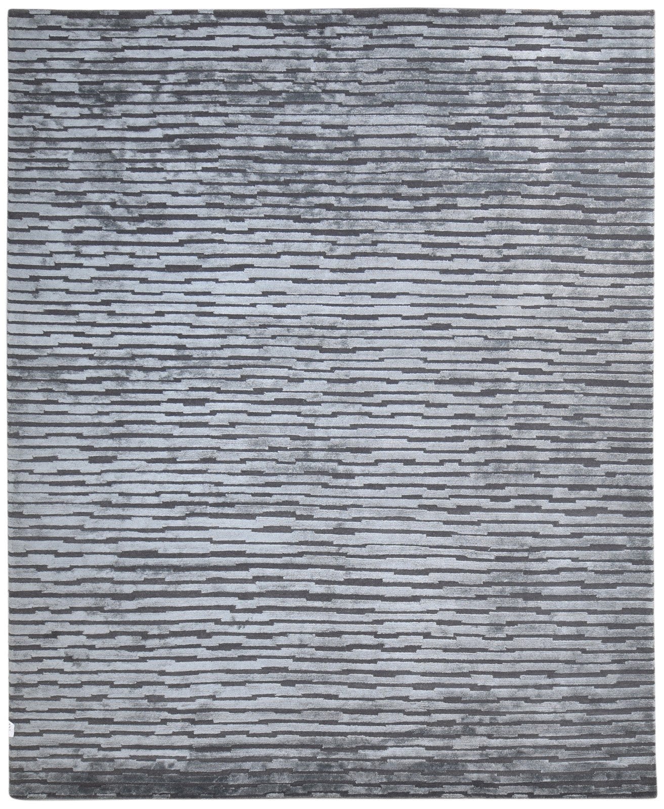 Hand Knotted Brown Wool / Silk Rug 8X10 Modern American Abstract Large Carpet   7865149522069